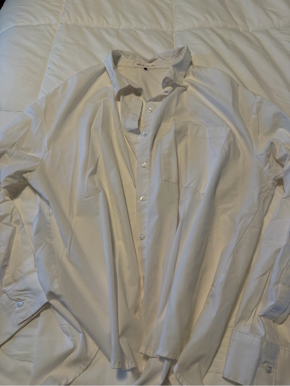 Classic White Relaxed Button-Down Blouse